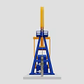 Modern Pumping Unit Oil Pumping Unit Simple Pumping Unit 3d model