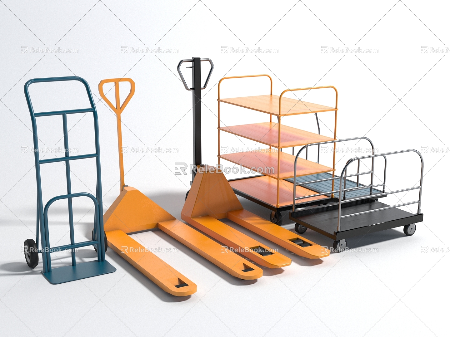 Modern style tool cart cart truck pull cart 3d model