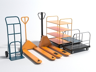 Modern style tool cart truck pull cart 3d model