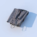 Gray Casual Wrinkled Fabric Garment with Soft Texture for Daily Wear