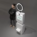 Smart Interactive Machine With Screen Display Hi there MEET AIDA And User Interaction 3d model