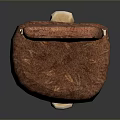 Rustic Wooden Chair With Furry Brown Cushion Backrest And Root Shaped Legs