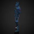 Futuristic Biological Warrior Character Wearing Detailed Armored Suit With Sci Fi Elements