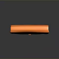Orange Velvet Envelope Style Box with Small Metal Clasp for Daily Necessities Storage