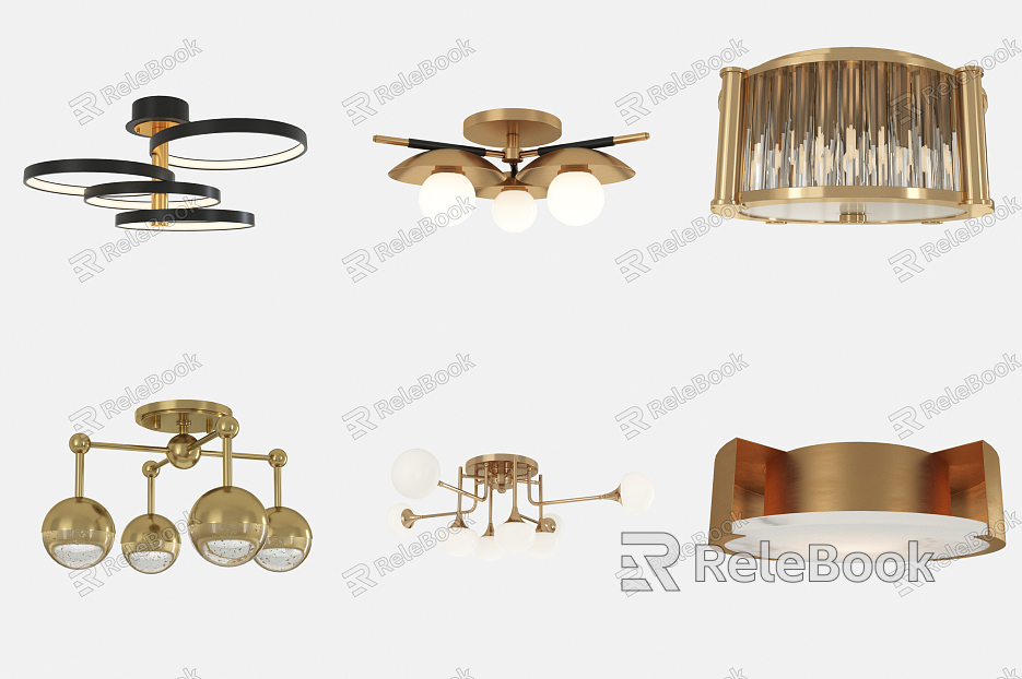 Post-modern ceiling lamp ceiling lamp pendant lamp combination model