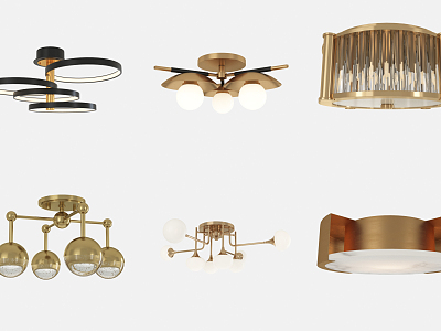 Post-modern ceiling lamp ceiling lamp pendant lamp combination model