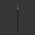 Elegant Traditional Weapon With Smooth Wooden Handle And Sleek Metal Tip Showcasing Fine Craftsmanship
