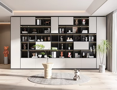 Modern bookcase 3d model