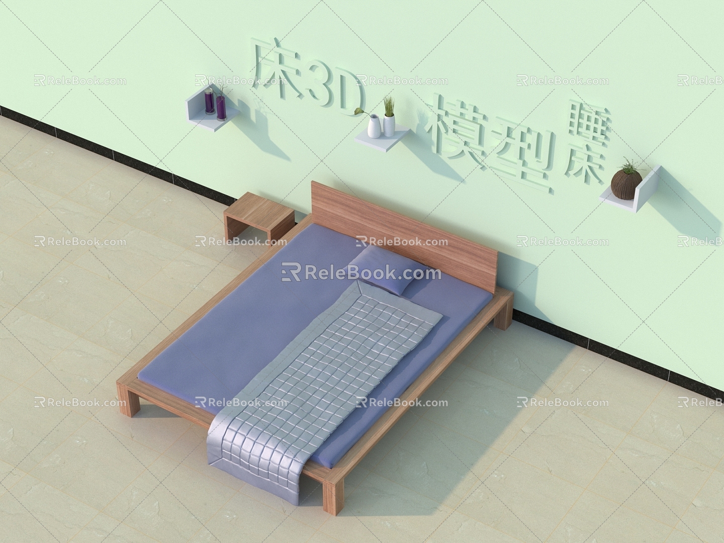 Bed 3D Model 512018 3d model