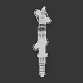 Elegant Golden Giraffe Decorative Figurine Made of Connected Circular Rings