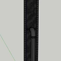 Vintage Metal Door Handles With Decorative Base And Matte Black Finish