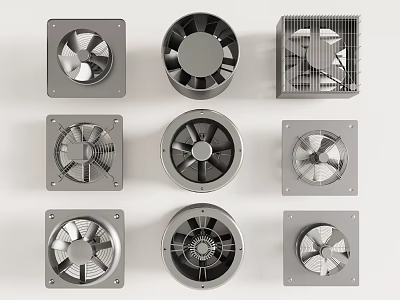 Industrial Ventilation Fans Equipment Featuring Various Designs And High Performance 3d model