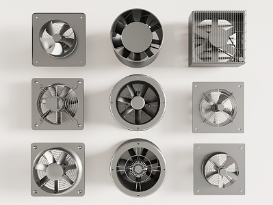 Axial fan Fan Ventilation Exhaust fan Industrial equipment Ventilator fan Duct fan 3d model