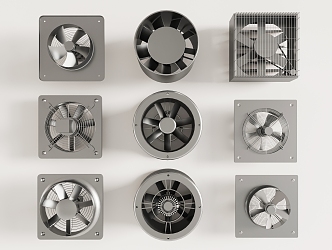 Axial fan Fan Ventilation Exhaust fan Industrial equipment Ventilator fan Duct fan 3d model