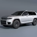 Silver Modern Jeep SUV Exterior Design With Signature Grille And Alloy Wheels