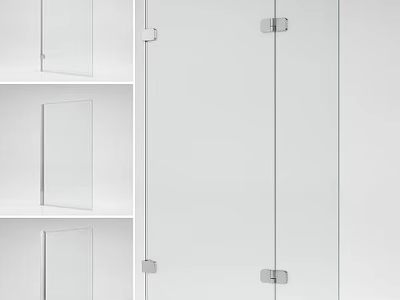 Modern Bathroom Cabinet Rack With Glass Shelves And Minimalist White Design 3d model