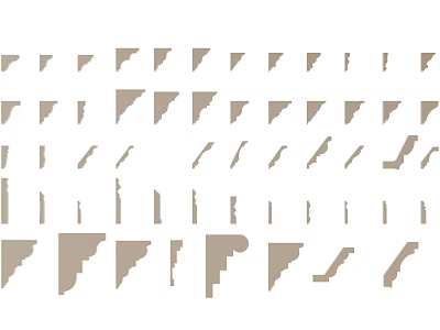 Different Types of Decorative Corner Moldings Design Elements For Interior Design Projects 3d model
