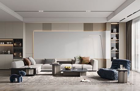 modern living room 3d model