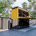 Modern Container Store Container Cafe Cultural and Creative Container Public Building Small Building Post Building 3d model