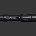 Pelican Black Tactical Flashlight With LED Light And Reflective Surface Design 3d model