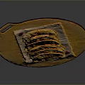 Golden Brown Tortillas Sliced On Yellow Wooden Board With Red Dots