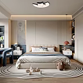 Modern Kids Room Interior Design With Bed Desk Circular Rug And Stuffed Toy