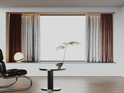 Modern Curtains 3d model