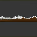 3D Topographic Terrain Model Featuring Snowy Mountains Rivers And Mountain Ranges