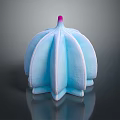 Blue And Pink Petal Shaped Hat With Decorative Stitching Modern Fashion Accessory