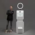 Smart Interactive Machine With Screen Display Hi there MEET AIDA And User Interaction 3d model