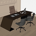 Modern Boss Office Desk and Chair Manager Office Desk and Chair Office Chair 3d model