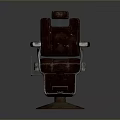 Ergonomic Brown Leather Office Chair With Metal Frame Adjustable Backrest And Armrests