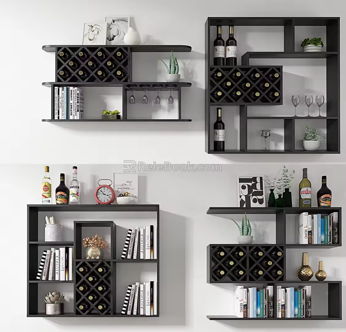 Modern Wall Shelf Wall Partition Shelf 3d model