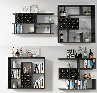 Modern Wall Shelf Wall Partition Shelf 3d model