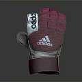 Adidas Red And White Sport Gloves For Daily Life Use With Brand Logo