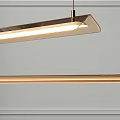 Modern Linear Pendant Lights With Sleek Gold And White Metal Acrylic Design For Contemporary Interior
