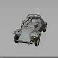 Vintage Military Vehicle With Open Top Machine Gun Green Cross And Off Road Tires