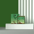 Eco Friendly Tea Packaging Collection With Green Boxes And Traditional Design Elements