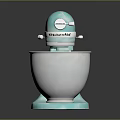 Turquoise Kitchen Stand Mixer With Silver Mixing Bowl And Electric Motor