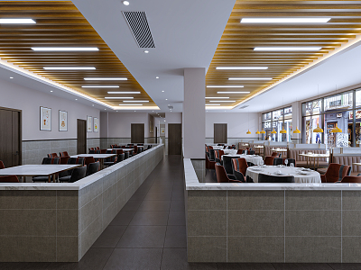 Fast food restaurant Modern restaurant 3d model