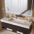 Modern Bathroom Cabinet Bathroom Counter Basin Bathroom Decoration Mirror Cabinet Sink 3d model