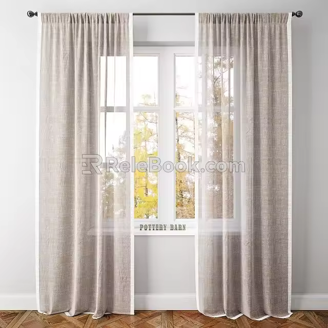 Curtains 3d model