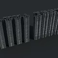 Modern High Rise Residential Buildings Featuring Neat Window Arrangements And Exterior Design