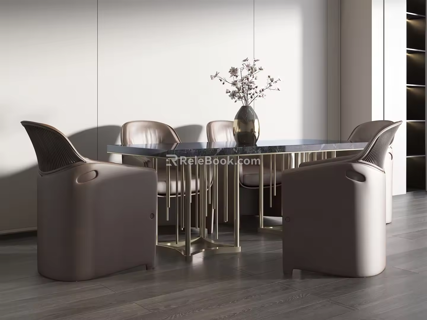Modern Dining Table and Chair Combination Dining Table and Chair Casual Table and Chair 3d model