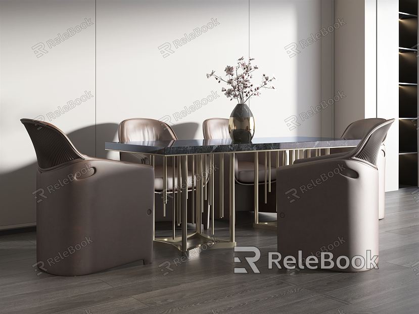 Modern Dining Table and Chair Combination Dining Table and Chair Casual Table and Chair model