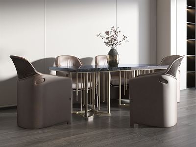 Modern Dining Table and Chair Combination Dining Table and Chair Casual Table and Chair model