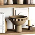 Modern Minimalist Decorative Ornament Set With Dried Pampas Grass Sculptural Figurines And Ceramic Vases