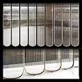 Modern Luxury Metal and Glass Screen Decorative Ornament Set for Home Decor
