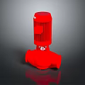 Red Industrial Pump With Sturdy Structure Durable Design And Efficient Performance 3d model