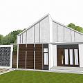 Modern single-family villa 3d model